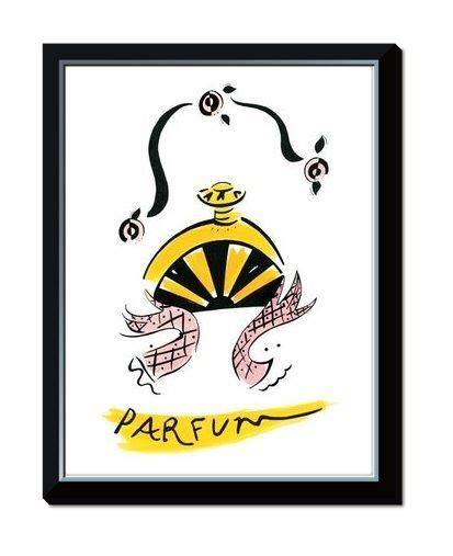 Carrie Bradshaw's 'Parfum' print by Chesley McLaren..